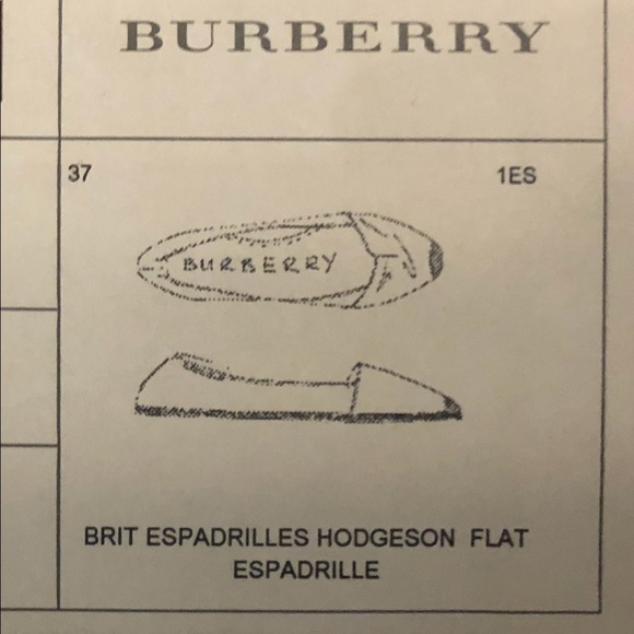 Burberry Hodgeson Flats Espadrille Brit size 37 - Picture 2 of 5